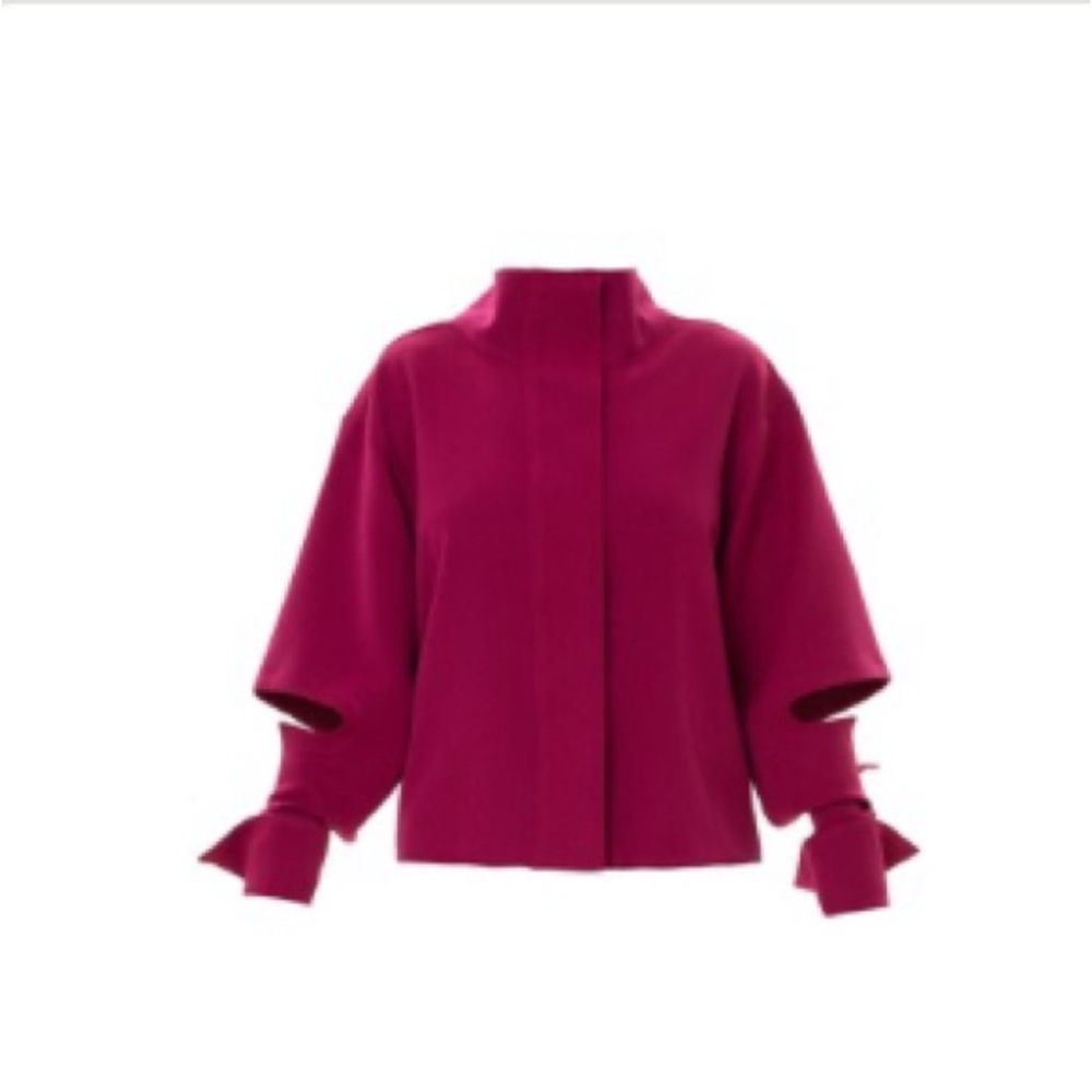 Julia Allert Statement Sleeve Top (Sz XL) – Elbow Cutouts, Adjustable Back